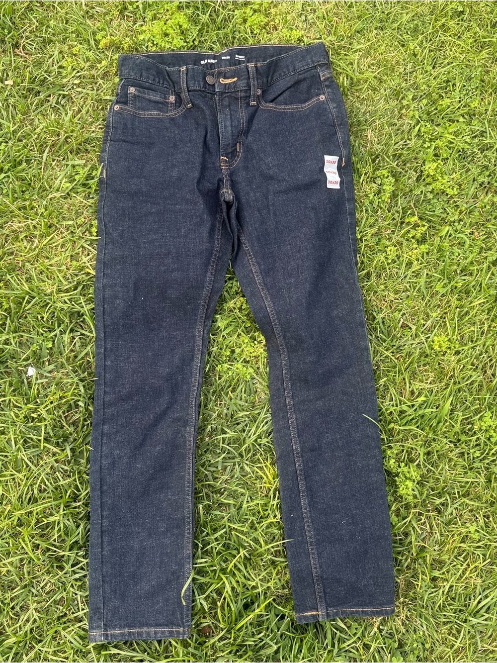 Old Navy Women's Slim Straight Dark Blue Jeans